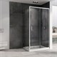 ABBER Душевой уголок  Schwarzer Diamant AG301005-S705, размер 100x70 см, двери раздвижные, стекло 5 мм AG301005-S705 - фото 208620
