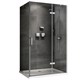ABBER Душевой уголок  Zart AG08090-S71, размер 90x70 см, двери распашные, стекло 6 мм AG08090-S71 - фото 209389