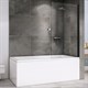 ABBER Шторка на ванну  Immer Offen AG71100B, размер 100 см, двери фиксированные, стекло 6 мм - фото 210800