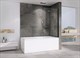 ABBER Шторка на ванну  Immer Offen AG71100B, размер 100 см, двери фиксированные, стекло 6 мм - фото 210801