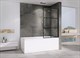ABBER Шторка на ванну  Immer Offen AG72080B, размер 80 см, двери фиксированные, стекло 6 мм - фото 210804