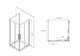 ABBER Душевой уголок  Schwarzer Diamant AG02100BH-S100B, размер 100x100 см, двери раздвижные, стекло 6 мм - фото 211089