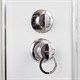 DETO Душевая кабина EM1510N без крыши, размер 100x100 см, профиль глянцевый хром, стекло с узором EM1510N - фото 217289