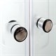 DETO Душевая кабина EM1510N с гидромассажем, размер 100x100 см, профиль глянцевый хром, стекло с узором EM1510NGM - фото 217336
