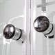 DETO Душевая кабина EM2710 LED, размер 100x100 см, профиль глянцевый хром, стекло с узором EM2710LED - фото 217721