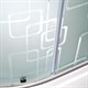DETO Душевая кабина EM4590N LED с гидромассажем, размер 90x90 см, профиль глянцевый хром, стекло с узором EM4590NLED+GM - фото 218546