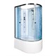 DETO Душевая кабина EM4512LN LED с гидромассажем, размер 120x80 см, профиль глянцевый хром, стекло с узором EM4512LNLED+GM - фото 219951