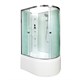 DETO Душевая кабина EM4512LN LED с гидромассажем, размер 120x80 см, профиль глянцевый хром, стекло с узором EM4512LNLED+GM - фото 219953