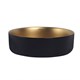 ABBER Раковина накладная  Bequem AC2109BG матовое золото с черным, диаметр 40 см - фото 227126