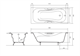 AQUATEK ГАММА ванна чугунная эмалированная 1800x800 в комплекте с 4-мя ножками   и 2-мя ручками - фото 228017