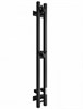 DVEEN Полотенцесушитель вертикальный X plaza neo 140/10 электрический К диммер квадрат, чёрный матовый - фото 228299