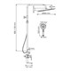 WASSERKRAFT Душевая система-стойка со смесителем с изливом, хром - фото 230715