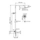 WASSERKRAFT Душевая система-стойка с термостатическим смесителем с изливом, хром - фото 230844
