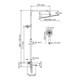WASSERKRAFT Душевая система-стойка с термостатическим смесителем с изливом, хром - фото 230860