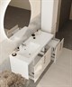SANVIT Рольф L Тумба подвесная для ванной комнаты, 2 выдвижных ящика на одном уровне и 1 внутренний ящик  (раковина r9120L) - фото 231283