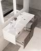 SANVIT Рольф W Тумба подвесная для ванной комнаты, 2 выдвижных ящика на одном уровне   (раковина r9122d) - фото 231291