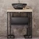 VELVEX Loft Металлические ножки к тумбе  Gelou 40 Black kmGEL.2-54, ширина 40 см, цвет черный kmGEL.2-54