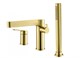 BELBAGNO Delta Смеситель на борт ванны с ручным выдвижным душем, брашированное золото, DEL-BVD3-BORO - фото 234867