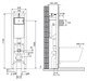 BELBAGNO Инсталляция 30 для подвесного унитаза, 1150х300х187 мм, со смывным бачком скрытого монтажа, фронтальное управление, крепление к стене в компл BB003-30 - фото 235019