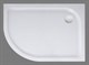 BELBAGNO Душевой поддон полукруглый-асимметричный, размер 100х80 см, высота 15 см, белый, правая версия - фото 235569