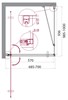 BELBAGNO Marmi Душевой уголок прямоугольный, размер 70х100 см, двери распашные, стекло 8 мм - фото 235927