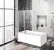BELBAGNO Uno Шторка на ванну, размер 110 см, двери распашные, стекло 5 мм - фото 238495