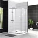 BELBAGNO Uno-195 Душевой уголок полукруглый-ассиметричный, размер 120х80 см, двери раздвижные, стекло 5 мм UNO-195-RH-2-120/80-C-Cr - фото 238703