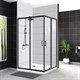 BELBAGNO Uno-195 Душевой уголок прямоугольный, размер 100х80 см, двери раздвижные, стекло 5 мм UNO-195-AH-2-100/80-C-NERO - фото 238709