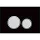 AQUATEK Панель смыва Черная,закаленное стекло (клавиша круглая,ободок хром) KDI-0000029 - фото 239116