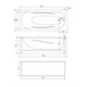 DAMIXA Willow Декоративная фронтальная панель для ванны 150 x 70 см, цвет белый - фото 239744