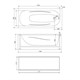 DAMIXA Willow Декоративная фронтальная панель для ванны 170 x 70 см, цвет белый - фото 239753