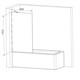 DAMIXA Skyline Душевая шторка на ванну 80х140 см, цвет Профиль хром / Стекло прозрачное DX35WBS-080-140MT