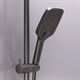 DAMIXA Gala Душевая система с ванно-душевым термостатическим смесителем-полкой и гигиеническим душем, цвет черный - фото 240208