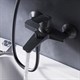 AM.PM F90A10022 Gem, смеситель для ванны/душа излив 179 мм, черный, шт. - фото 240862