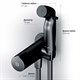AM.PM F0H85A522 X-Joy, TouchReel гигиенический набор для скрытого монтажа со смесителем д/душа, черный, шт - фото 241079