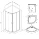 AM.PM W88E-205-090MT64 X-Joy Twin Slide,  Душевое ограждение c поддоном, 90x90, профиль матовый хром W88E-205-090MT64 - фото 241413