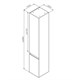 AM.PM M85ACHR0306WG X-Joy, шкаф-колонна, подвесной, правый, 30 см, цвет: белый, глянец - фото 242186