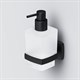 AM.PM A9036922 Gem, Стеклянный диспенсер для жидкого мыла с настенным держателем, черный - фото 242804