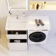 AM.PM M85AWPL1201WG X-Joy, Раковина над стиральной машиной, литьевой мрамор, левая, 120 см, белый глянец - фото 243114