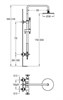 CEZARES Siesta Душевая колонна (стойка), регулируемая по высоте, с термостатическим смесителем на один выход, верхним и ручным душем, цвет хром - фото 244899