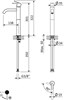CEZARES Leaf Смеситель для накладной раковины однорычажный, с донным клапаном, цвет черный матовый LEAF-LC2-L-NOP - фото 245059