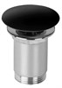 CEZARES Czr Донный клапан с с системой "Клик-клак" с переливом, цвет черный матовый - фото 245191