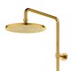 CEZARES Eco Душевая стойка со смесителем для ванны, верхний душ диаметр 25,5 см, ручной душ двухфункциональный, цвет брашированное золото - фото 245737