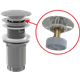ALCA PLAST Донный клапан сифона для умывальника CLICK/CLACK 5/4", цельнометаллический с переливом и большой заглушкой - фото 246753