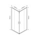 VINCEA Garda Душевой уголок двери раздвижные, размер 80х100 см, профиль - черный  / стекло - тонированное, стекло 6 мм - фото 247052