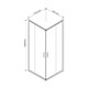 VINCEA Garda Душевой уголок двери раздвижные, размер 110х80 см, профиль - черный  / стекло - тонированное, стекло 6 мм - фото 247056