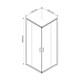 VINCEA Garda Душевой уголок двери раздвижные, размер 110х100 см, профиль - черный  / стекло - тонированное, стекло 6 мм - фото 247064