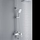 ROSSINKA RS46 Смеситель для ванны с регулируемой высотой штанги и лейкой "Тропический дождь", цвет хром - фото 247247