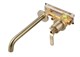 Bronze de Luxe 1760'S Смеситель для раковины настенный, цвет матовое золото Bronze de Luxe 5530CG