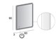 CEZARES Зеркало со встроенной LED подсветкой и сенсорным выключателем Touch system, реверсивное, 60x90 - фото 247728